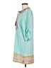 Urban Coco 100% Polyester Teal 3/4 Sleeve Blouse Size L - photo 5
