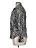 Chaps 100% Cotton Animal Print Silver Long Sleeve Blouse Size XL - photo 5