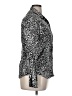 Chaps 100% Cotton Animal Print Silver Long Sleeve Blouse Size XL - photo 4