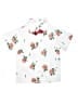 Unbranded Floral White Short Sleeve Button-Down Shirt Size 100 cm / US 3-4 - photo 1