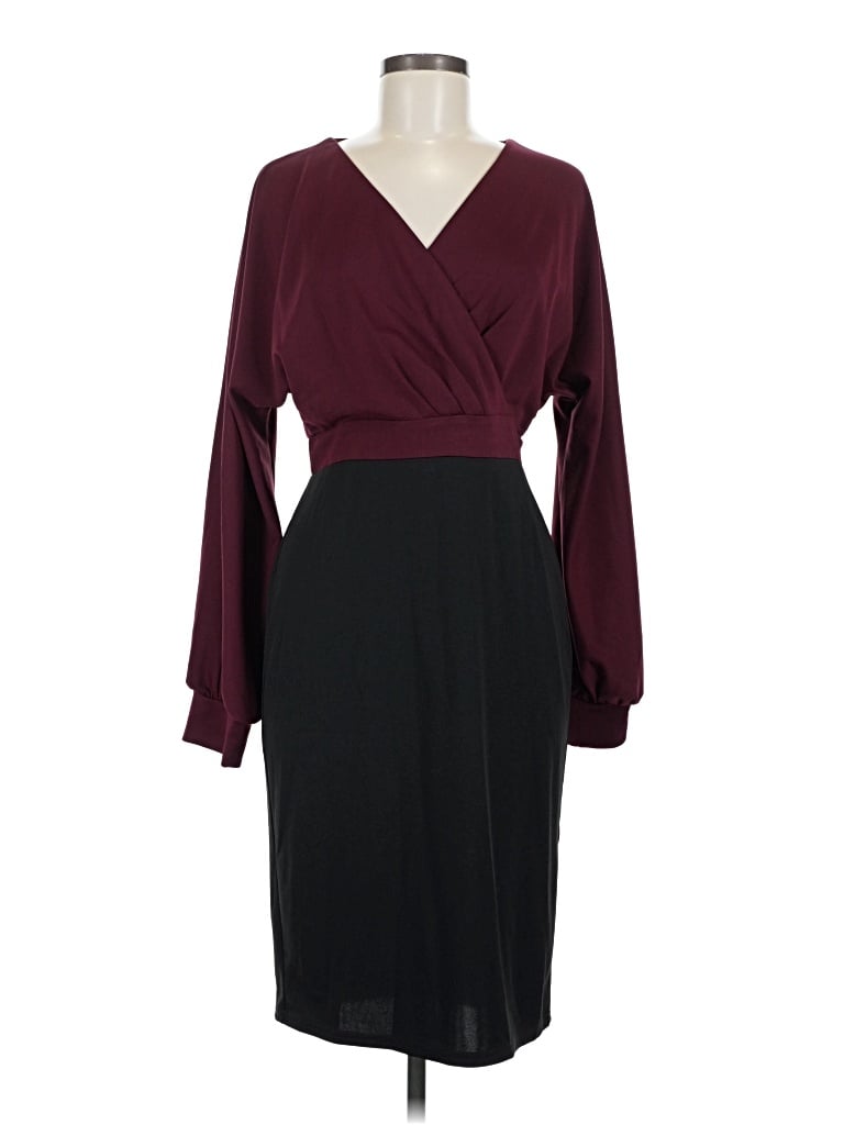 Pre-owned Grace Karin Cocktail Dress In Burgundy