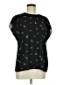 Halogen 100% Polyester Black Short Sleeve Blouse Size M - photo 1