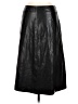 Unbranded Solid Black Faux Leather Skirt Size M - photo 2
