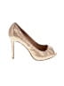 Ann Taylor 100% Leather Gold Heels Size 8 - photo 1