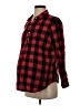 Old Navy Checkered-gingham Red Long Sleeve Button-Down Shirt Size Sm Maternity - photo 1