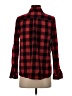 Old Navy Checkered-gingham Red Long Sleeve Button-Down Shirt Size Sm Maternity - photo 2