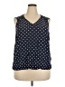 Old Navy 100% Rayon Blue Sleeveless Blouse Size 2X - photo 1