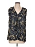 Isaac Mizrahi 100% Polyester Blue Gold Sleeveless Blouse Size L - photo 1