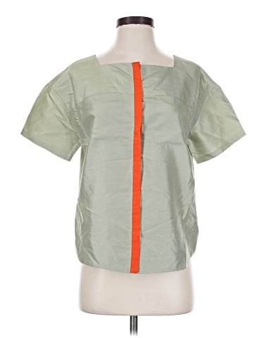 Trademark Short Sleeve Silk Top (view 1)