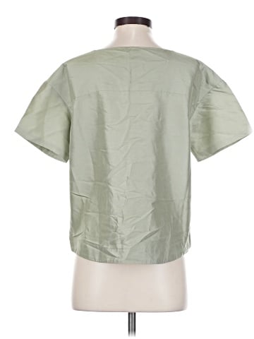 Trademark Short Sleeve Silk Top (view 2)