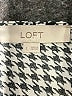 Ann Taylor LOFT 100% Rayon Houndstooth Silver Long Sleeve Blouse Size L - photo 7