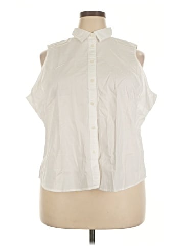 J.Crew Factory Store Sleeveless Button-Down Shirt (view 1)