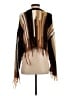 Zara Aztec Or Tribal Print Color Block Marled Stripes Brown Poncho Size S - photo 2
