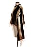 Zara Aztec Or Tribal Print Color Block Marled Stripes Brown Poncho Size S - photo 5