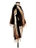 Zara Aztec Or Tribal Print Color Block Marled Stripes Brown Poncho Size S - photo 4