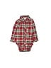 Cat & Jack 100% Cotton Plaid Red Long Sleeve Onesie Size 6-9 mo - photo 1
