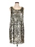 J.Crew Collection 100% Polyester Metallic Silver Cocktail Dress Size 12 - photo 1