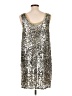 J.Crew Collection 100% Polyester Metallic Silver Cocktail Dress Size 12 - photo 2