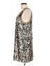 J.Crew Collection 100% Polyester Metallic Silver Cocktail Dress Size 12 - photo 5