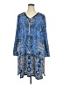 Roaman's 100% Polyester Paisley Blue Casual Dress Size 24W - photo 1