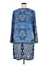 Roaman's 100% Polyester Paisley Blue Casual Dress Size 24W - photo 2