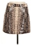 Emory Park 100% Polyester Animal Print Tan Faux Leather Skirt Size M - photo 1