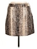 Emory Park 100% Polyester Animal Print Tan Faux Leather Skirt Size M - photo 2