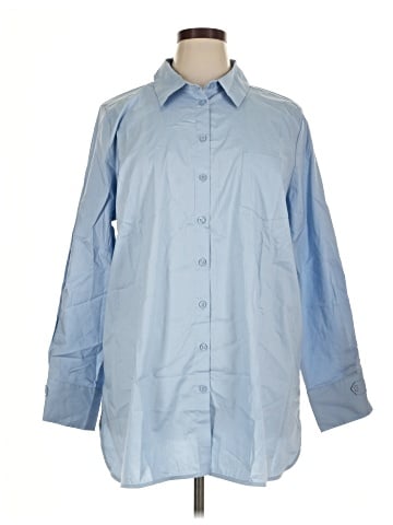 Martha Stewart 3/4 Sleeve Button-Down Shirt (view 1)