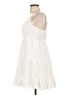 Unbranded 100% Polyester Solid White Casual Dress Size L - photo 5