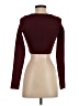 Zara Solid Burgundy Long Sleeve T-Shirt Size S - photo 2