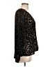 Guess Animal Print Black Long Sleeve Blouse Size L - photo 4