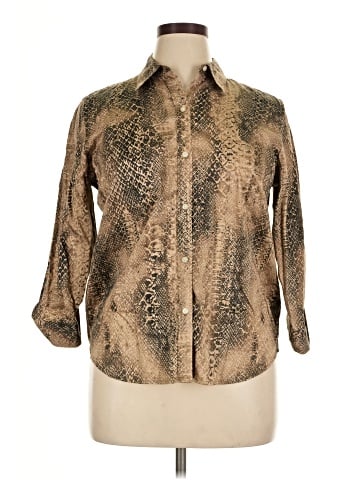 Lauren by Ralph Lauren Long Sleeve Button-Down Shirt (view 1)