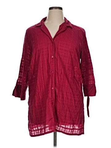 St. John's Bay 3/4 Sleeve Button-Down Shirt (view 1)