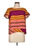 Maeve 100% Polyester Stripes Orange Short Sleeve Top Size 10 - photo 1