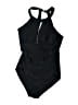 Unbranded Solid Black One Piece Swimsuit Size XL - photo 1