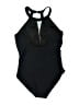 Unbranded Solid Black One Piece Swimsuit Size XL - photo 2