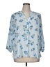 NYDJ Blue 3/4 Sleeve Blouse Size XL - photo 1