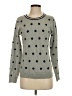 J.Crew Factory Store 100% Cotton Polka Dots Gray Pullover Sweater Size S - photo 1