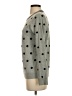 J.Crew Factory Store 100% Cotton Polka Dots Gray Pullover Sweater Size S - photo 5