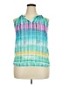 Calvin Klein 100% Polyester Teal Sleeveless Blouse Size XXL (estimated) - photo 1
