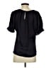 Express 100% Polyester Black Short Sleeve Blouse Size XS - photo 2
