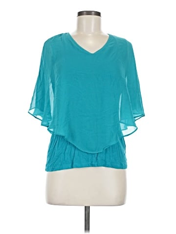 JM Collection Short Sleeve Blouse (view 1)
