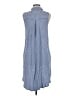 Max Studio 100% Rayon Checkered-gingham Blue Casual Dress Size M - photo 2