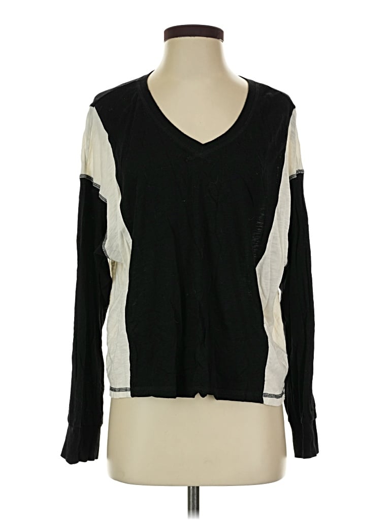Pre-owned Torrid Long Sleeve Top Black V-neck Tops