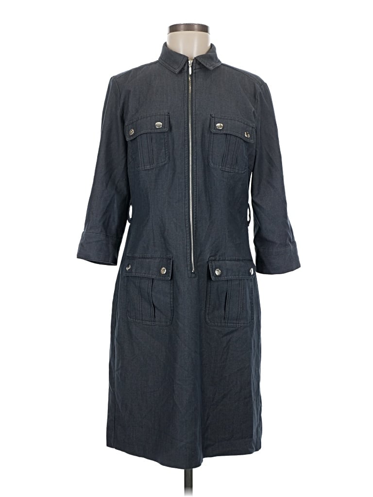 Pre-owned Sharagano Casual Dress In Gray