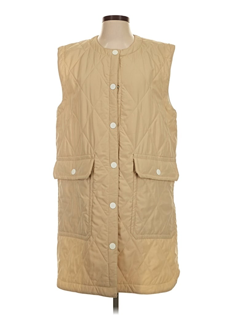 Pre-owned Vicolo Vest In Tan