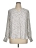 Ann Taylor Polka Dots Ivory 3/4 Sleeve Blouse Size XL - photo 1