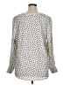 Ann Taylor Polka Dots Ivory 3/4 Sleeve Blouse Size XL - photo 2