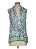 Etcetera Teal Sleeveless Blouse Size 12 - photo 1