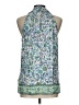 Etcetera Teal Sleeveless Blouse Size 12 - photo 2